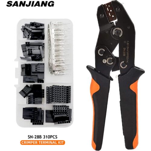 SN-28B crimping plier 310pcs Set Dupont Wire Jumper Pin Header Connector Housing Kit Male Crimp Pins+Female Pin Terminal Pitch