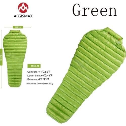 AEGISMAX Ultralight Mini Camping Sleeping Bag Down Filled Fluff Sleeping Bags with Compression Bag Winter Camping for Adult