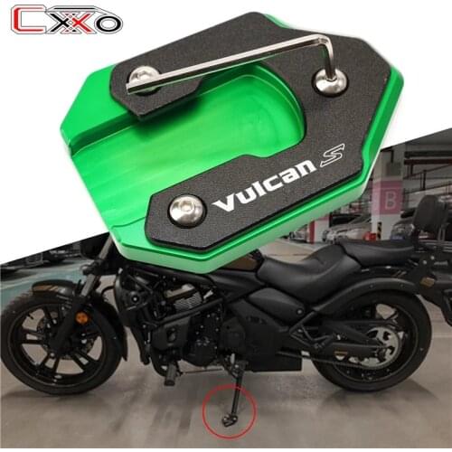 High quality For KAWASAKI Vulcan S 650 VN650 2015-2021 2020 Motorcycle CNC Kickstand Foot Side Stand Extension Pad Support Plate