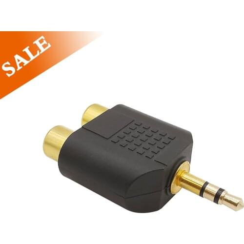1/2/5 Pcs 3.5mm Audio Connector 2X RCA Female Jack to 3.5MM Stereo Male Plug Splitter RCA Speaker Audio Adapter 3.5mm to 2X RCA