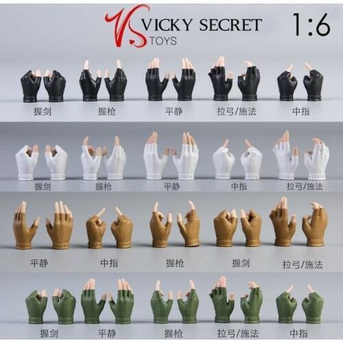 1/6 VSTOYS 19XG57 Half Glove Hands Fit 12" Female PH TBleague Action Figure Body