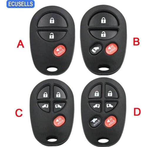3/4/5/6 Button Remote Key Shell Case Fob Smart Car Key Housing for Toyota Tacoma Tundra Sienna Solara Sequoia Highlander Avalon