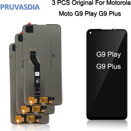 3 Piece/lot For Motorola Moto G9 Plus LCD Display With Touch Screen Digitizer Assembly For Moto G9 play lcd G9 Plus display