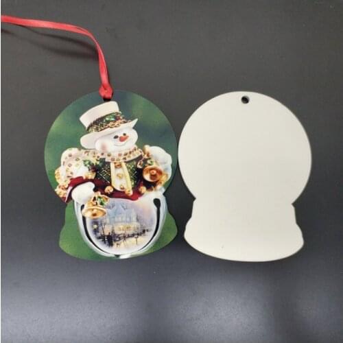 30pcs/Lot sublimation blank heat transfer printing Christmas decoration pendant snowman shape MDF two-sided printing tag