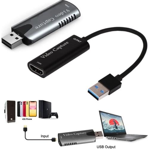 4K USB 2.0 3.0 HDMI-compatible Video Capture Card 1080p Game Capture Box for PS4 Xbox OBS Live Streaming HD Camera Record Plate