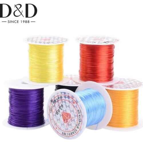60M/0.8mm Elastic Bracelet Rope Crystal Beading String Cords Stretch Fibre Wire Jewelry Bracelet DIY Sewing Accessories