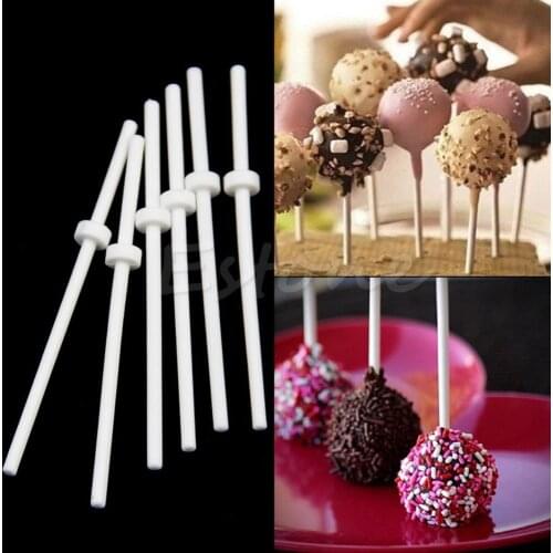 60 Pcs Pop Food Sucker Sticks Chocolate Cake Lollipop Sticks Sweet Candy Making