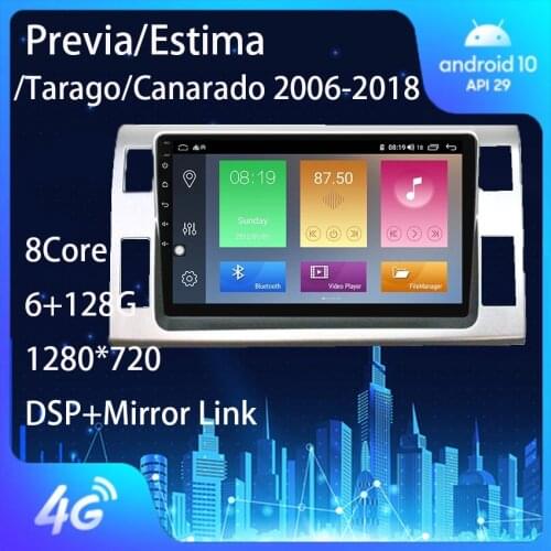 For Toyota Previa / Estima / Tarago / Canarado 2006 - 2018 Autoradio 2 Din Android Auto Bluetooth Carplay Car Audio Radio 2Din