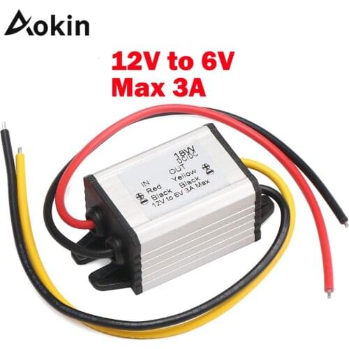 Car Power Buck Converter Voltage Regulator 12V to 6V Converter 3A 18W Test-D High Efficiency Water Step Down volt Power Module