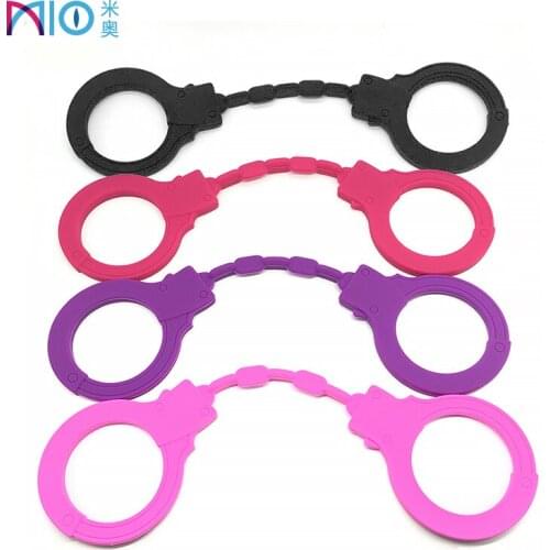 BDSM Silicone Handcuffs Bondage Restraint Fetish Slave Handcuffs Ankle Erotic Sex Toys For Woman Couples Games Sex Products