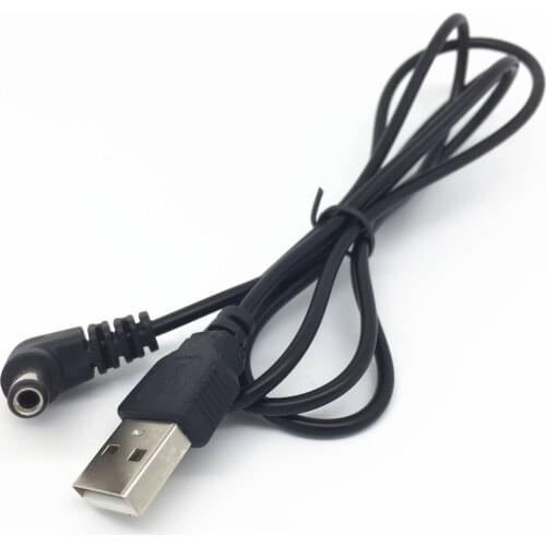 Free Delivery 90 Angle PC Laptop USB Male To 5V DC 5.5mm X 2.1mm Barrel Connector Power Cable