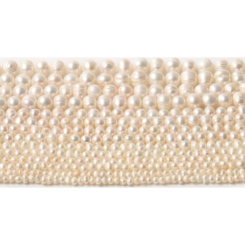 AA+ Natural Freshwater Pearls Beads Irregular Round Cultured Pearls for Jewelry Making DIY Women Bracelets Friendship Gift