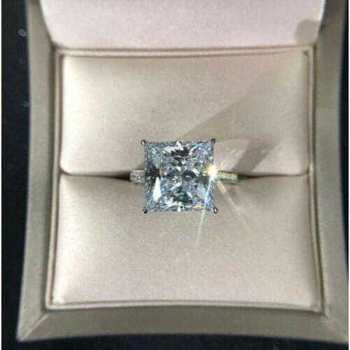 Huitan Fashion Contracted Wedding Rings for Female AAA Princess Cubic Zirconia Graceful Women Accessories Trendy Jewelry 2021