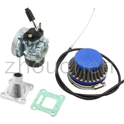 Atv 49cc performance 19mm carburetor carburetor air filter main assembly for 2 stroke 47cc 49 cc mini pocket bike