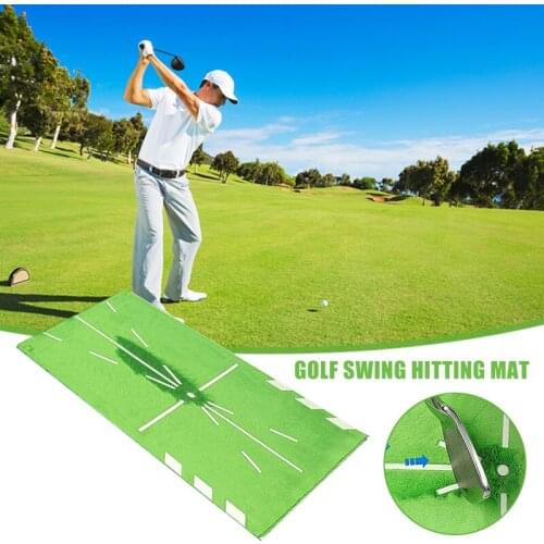 Hot Golfs Training Hitting Mat Flannel Golfs Training Aid Pad Simulators Game Home Office Outdoor Use 30x60cm DO2