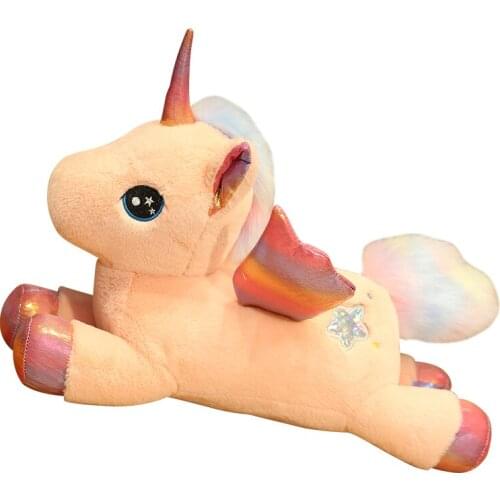 KUY New Hot Huggable Unicorn Plush Toy Stuffed Dolls Flying Horse Toy For Children Girl Soft Pillow Home Decor Birthday Gifts