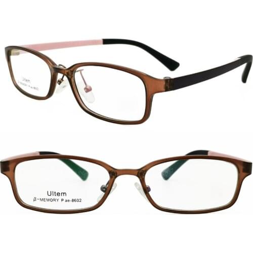Hotsale 8602 rectangle shape full-rim with silicone nose pad ultra lightweight ULTEM prescription glasses frames free shipping