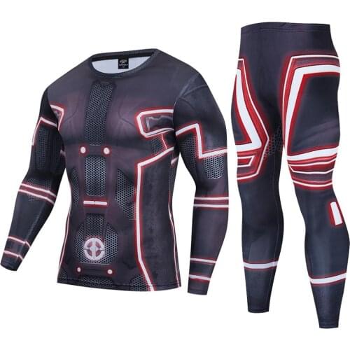 Nieuwe Bjj Mma Mannen Compressie Rashguard T-shirt Mens Oefening 3D Afdrukken Gym Fitness Panty Rash Guard Sport Boksen Sets men