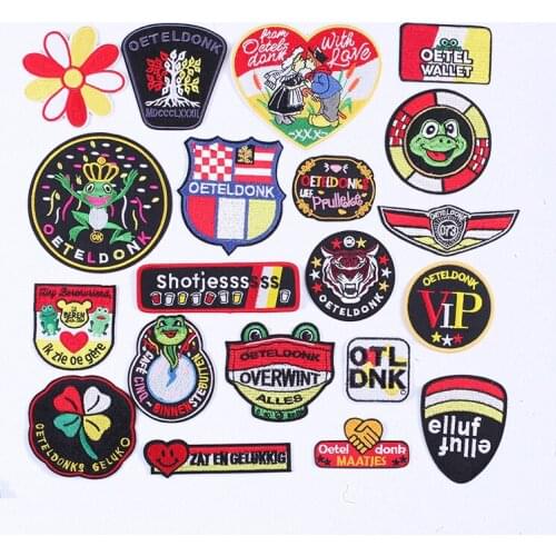 Iron on Patches for Clothes Embroidery Patch Emblem Clothing Stickers Sew on Patches Sewing Diy Oeteldonk Appliques Stripes I