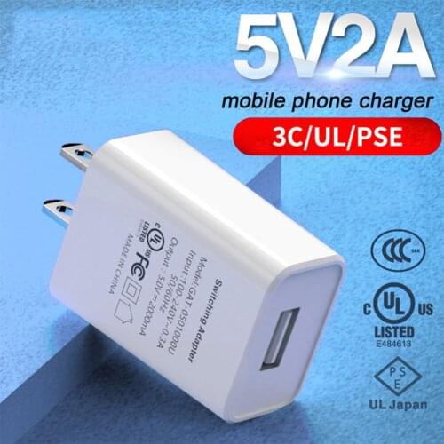 Portable Wall Charger 10W USB Charger 5V 2A Phone Charge EU US Plug USB Power Adapter Quick Charging Mobile Phone Chargers