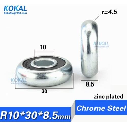 [R1030-8.5]Free shipping 10PCS small size round type toys sliding roller wheel ball bearing rolling wheel 10*30*8.5mm 0830TT