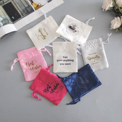 10pcs Small Candy Bag Hot Sell Silk Good Quality Custom Sweet Bags Model Wedding and Party Favor Decoration Candy Box