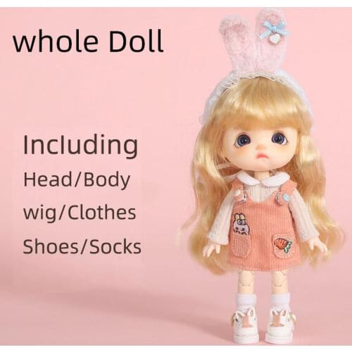 STO doll OB11 doll Cute makeup doll customization 1/8BJD joint doll head dolls 1/12bjd body contain wig shoes and clothes