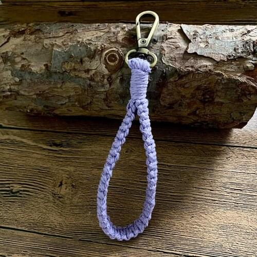 Woven Macrame Key Chain Accessories Clip for Women Handmade Exquisite Bohemian Multi Colors Tassel Key Ring Charm Holiday Gift