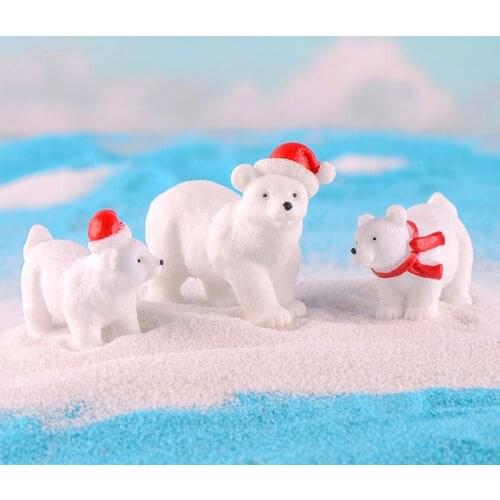 40mm X 33mm, 1 PieceResin Ornaments Decorations Christmas Supplies White & Red Scarf Bear Red Scarf And Hat Cute And Lovely