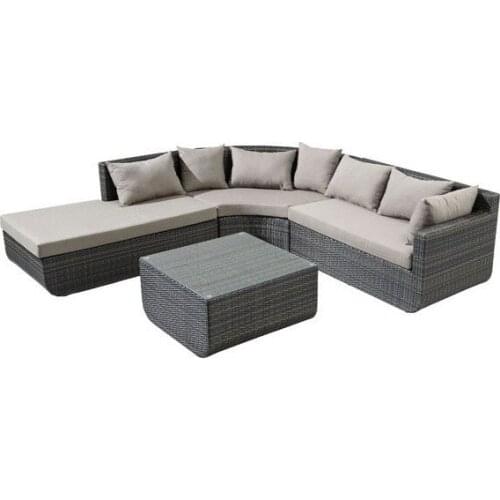 All Weather Outdoor Wicker Furniture Patio 4-Piece Sectional Sofa Set