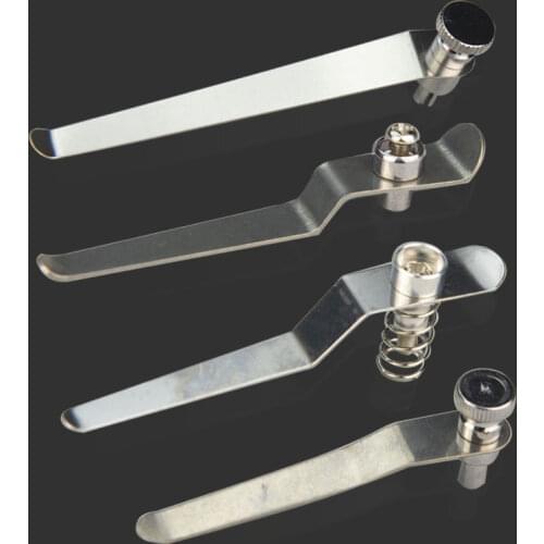 1 Pair Biological Stereo Microscope Working Stage Presser Slice Clips Stainless Steel Tablet 4 Sizes