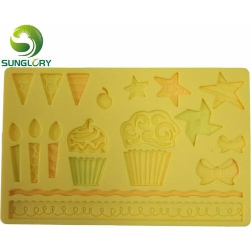 Fondant Icecream 3D Silicone Cake Mold Soap Moldes De Silicona Cake Decorating Tools DIY Sugarcraft Mold For Cupcake Decoration