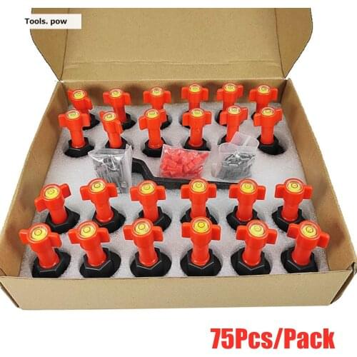 75Pcs/Set Flat Ceramic Level Wedges Tile Spacer for Flooring Wall Tile Spacer Tile Leveling System Leveler Locator Spacers Plier