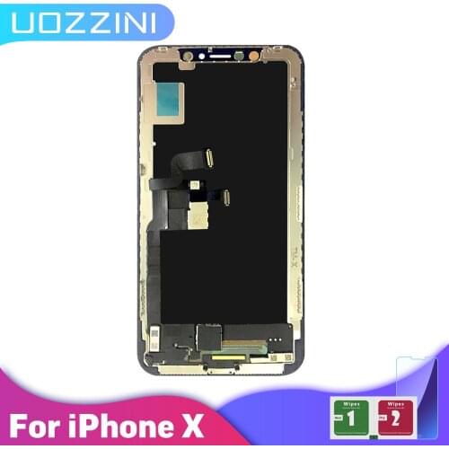 AAA+++ For iPhone X Screen LCD Display Touch Screen Digitizer Assembly For iPhone X LCD display+Tempered Film 100% Tested