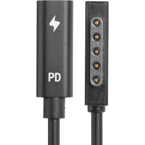 USB C Female Adapter Cable Household Computer 3A 65W PD Fast Charging Accessories for Microsoft Surface Pro 2