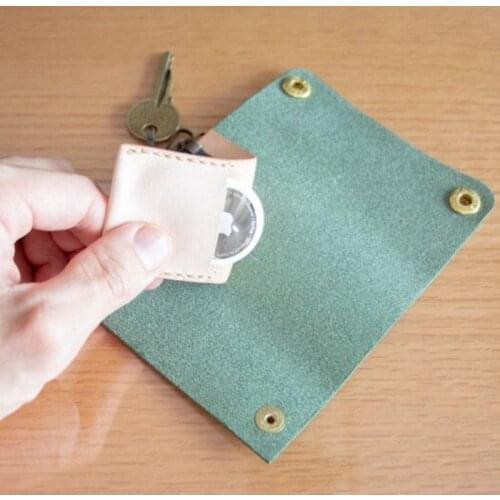 Wallet Case For Apple Airtags GPS Locator Tracker Anti-lost Device Genuine Leather Card Cover Holder airtag Protective Sleeve