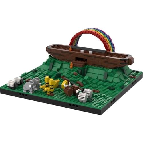 Kids Movie Creative Blocks Noahs Rainbow Ark Moc Blocks The Ship Assembling Model Education Building Blocks Children Toys Gift
