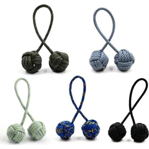 EDC Self Defense Monkey Fist Fidget Toy Outdoor Ball Finger Toys Paracord Stress Extreme Finger Toys Steel Ball Window Broken