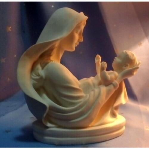 MADONNA AND CHILD FIGURINE VIRGIN MARY HOLDING BABY JESUS STATUE CHRISTMAS DECORATIONS FOR HOME CHRISTMAS GIFT R812