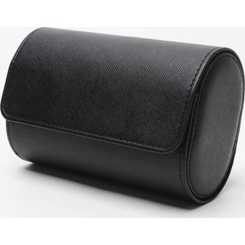 2 Slots Watch Box PU Leather Travel Watch Case Storage Organizer Portable Vintage Watch Roll Detachable Bracket Holder Best Gift