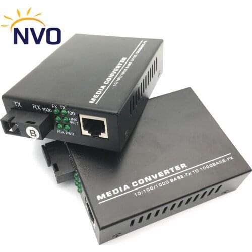 Gigabit Media Converter rj45 UTP 1310/1550 Fiber to Fast Ethernet Switch Fibre 10/100/1000M Fibra Optica Transceiver 40KM