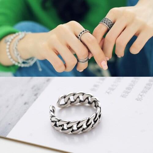 JIANERY Punk Vintage Silver Color Hollow Rings For Women Men Engagement Rings Girls Party Gifts Anillos 2019