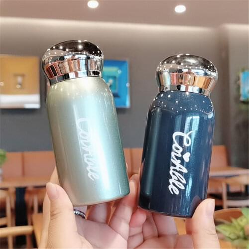 200ml Pocket Stainless Steel Vacuum Flask Thermos Coffee Mug Water Bottle For Girls Tumbler Portable Tea Coffee Thermal Cup