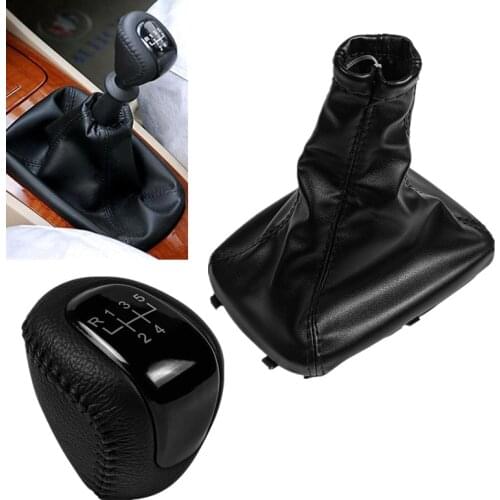 Leather Gear Shift Knob Gear Shift Collar Lever Shifter Gaiter Boot Cover Case Collar for Buick Excelle 2008 2009 2010 2011 2012