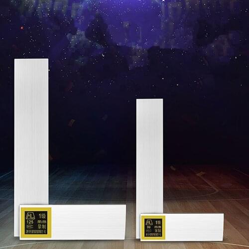 L Shape Wide-stand 90º Right Angle Ground Ruler Measuring Wide Seat Precision Grade 1 Engineer Set Steel Hardened Wood Working