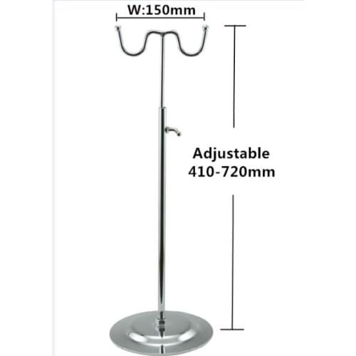 Hot sale wig display rack handbag holder adjustable metal womens hairpiece bags purse display stand rack clothing display prop