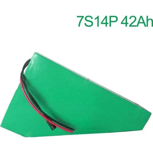24V 42Ah 25.9V 7S14P 18650 Li-ion Battery Pack E-Bike electric bicycle 265x260x200x70x70x45mm