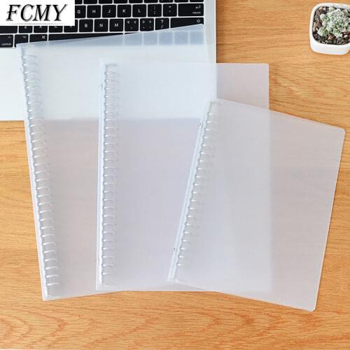 A4 B5 A5 PP Matte Transparent 20/26/30 Holes Loose-Leaf Notebook Case Inner Page Notebook Shell Office School Supplies
