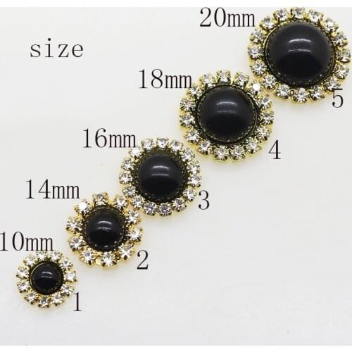 Fashion 10Pcs round Diy jewelry Accessories rhinestones Metal gold pedestal caps Decoration For Making Variety of sizes Craft