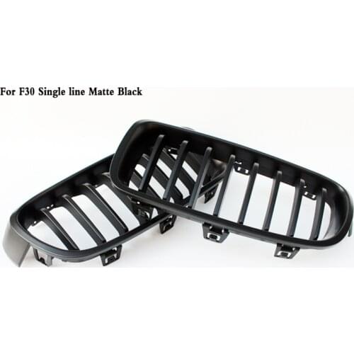 One line ABS Coloer Bright black Grille Fit For BMW 3-Series F30 F35